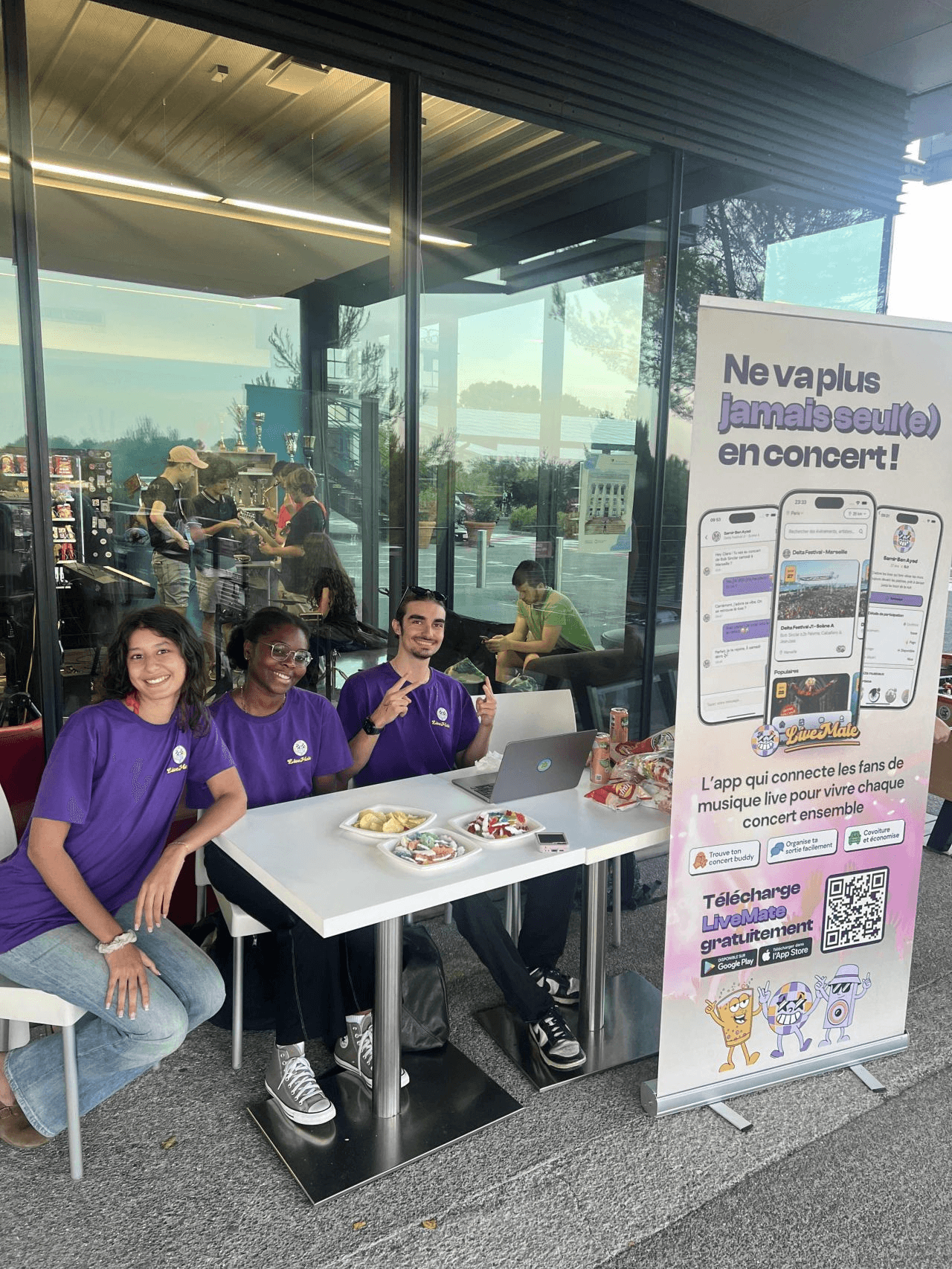 L'équipe LiveMate — Hajar, Jessica et Théo